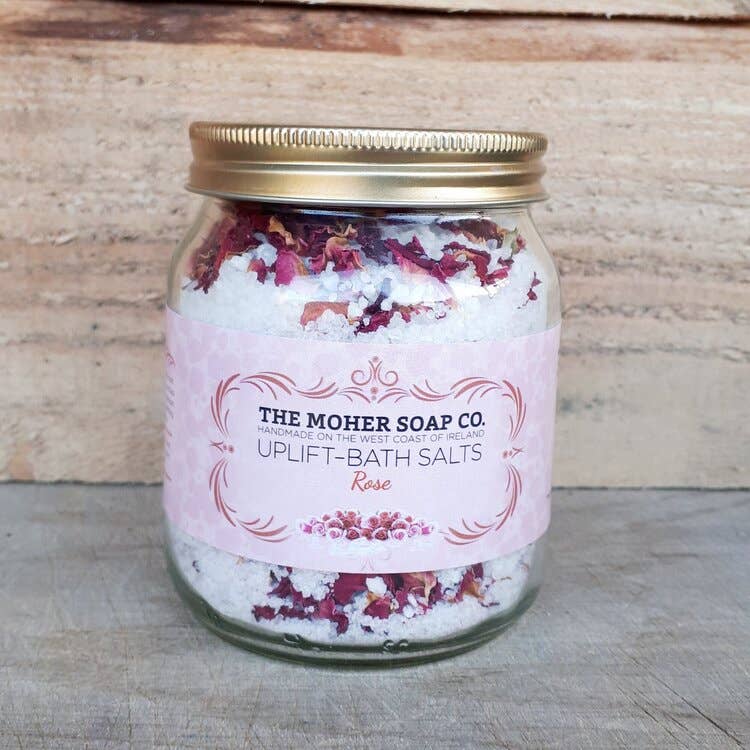 UPLIFT-Rose Bath Salts Jar 320g / 11.3oz - nomadgirlbeauty