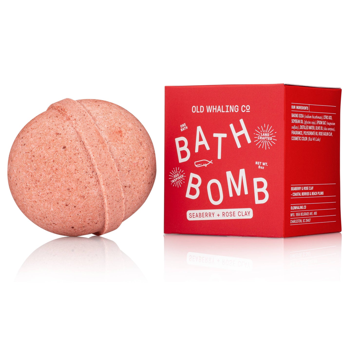 Seaberry & Rose Clay Bath Bomb - nomadgirlbeauty