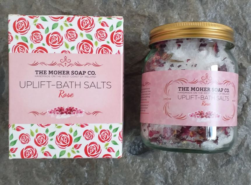 UPLIFT-Rose Bath Salts Jar 320g / 11.3oz - nomadgirlbeauty